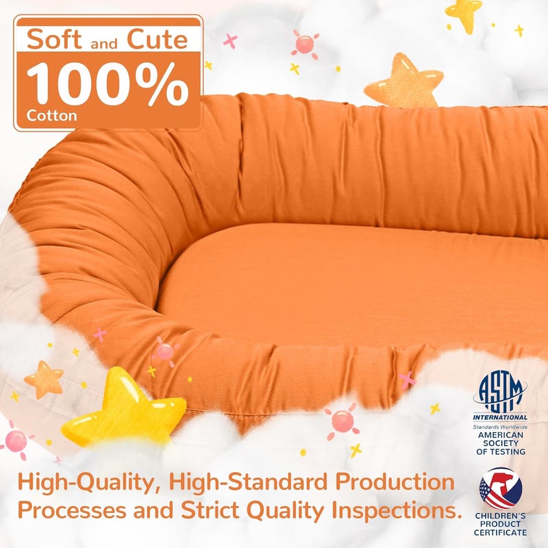 EAQ Baby Lounger, Infant Lounger for Newborn,Portable Baby Nest Cover Breathable & Soft, Newborn Essentials - Image 3